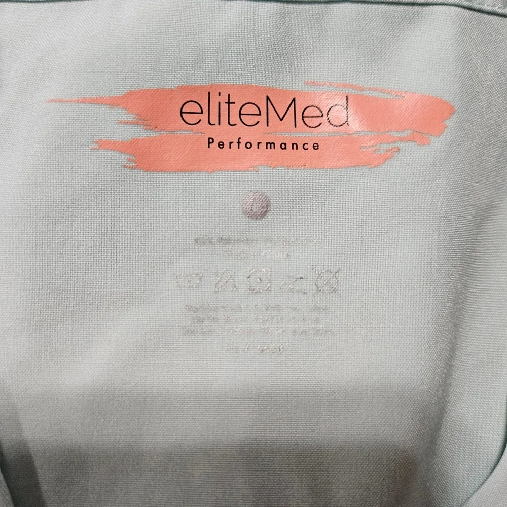 EliteMed Performance Womens Scrub Set Light Blue V-Neck Top Jogger Pants Large